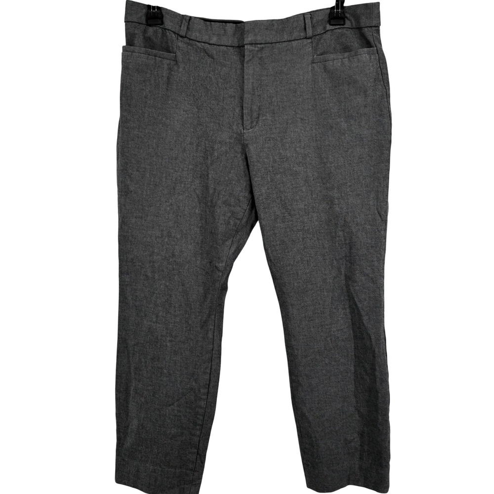 Banana Republic Sloan Gray Textured Slim Cropped Dress Pants Womens Size 16